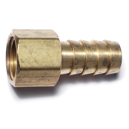 Midwest Fastener 1/2" x 3/8FIP Brass Female Hose Barbs 2PK 33688